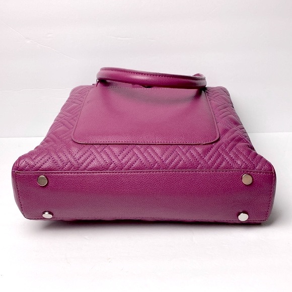 Snob Essentials Fuchsia Tote Handbag Removable zipper coin purse - Picture 7 of 12